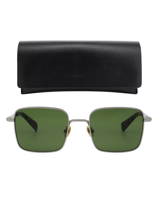 AllSaints Green Angular Square Sunglasses for men