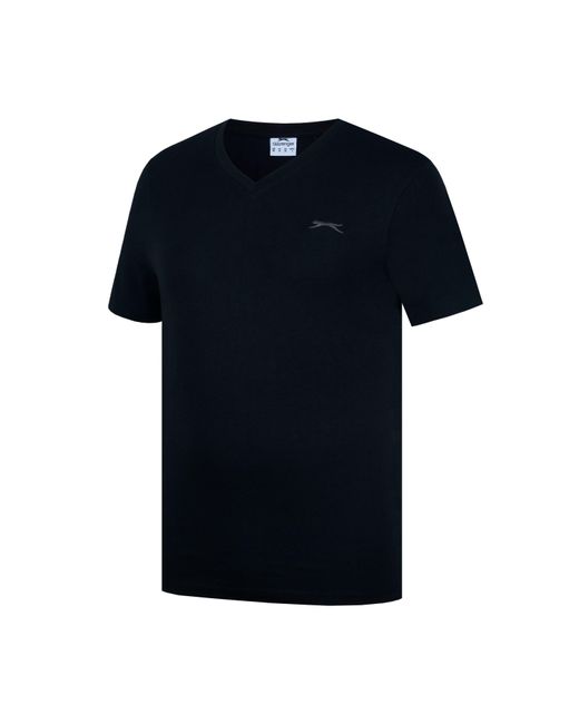 Slazenger 1881 Black V Neck T Shirt for men