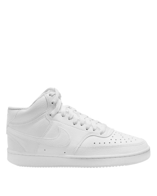 Nike White Court Vision Mid Hi Tops