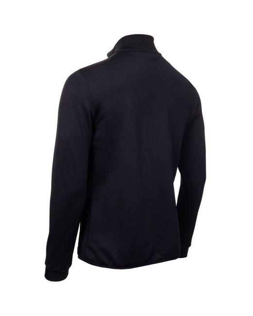 Calvin Klein Blue Solid Patterned Full Zipper Ribbed Cuff Zipped Pocket Jacket for men