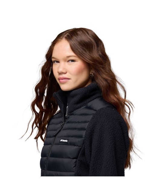 Columbia Black Weather-Resistant Lightweight Hybrid Jacket