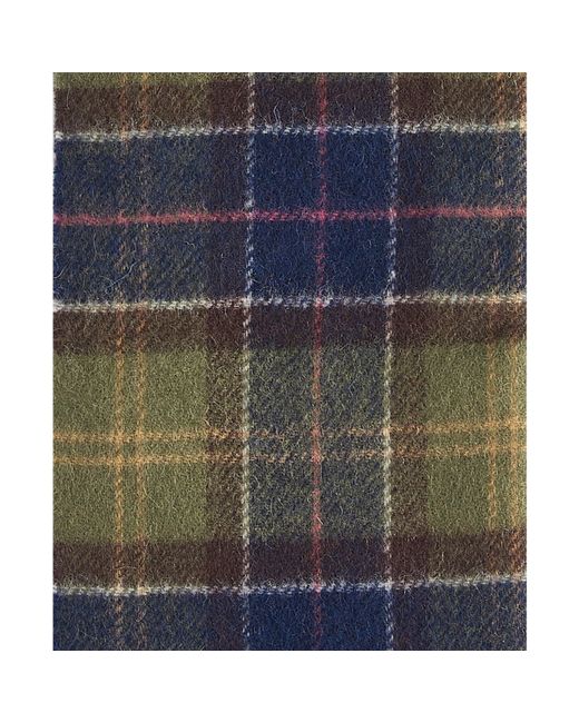 Barbour Blue Tartan Lambswool Scarf