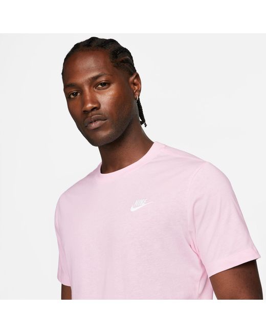 Nike Pink Sportswear Club T-Shirt for men