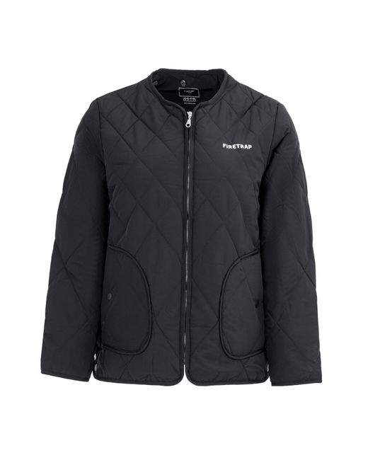 Firetrap Black Long Sleeve Hip Length Quilted Jacket