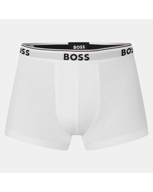 Boss White Bodywear 3-Pack Boxer Shorts With Logo Detail for men