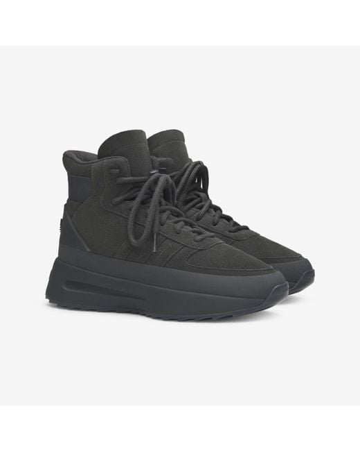 Adidas Black Athletics Los Angeles Hiker Canvas Hi Top Sneakers for men