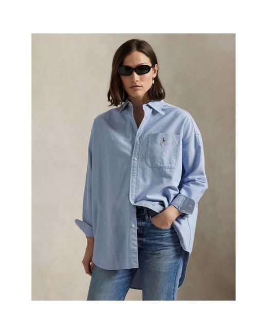 Polo Ralph Lauren Blue Long Sleeve Blouse