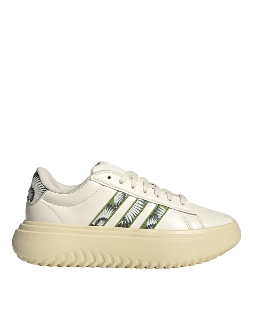 Adidas Natural Grand Court Platform Shoes