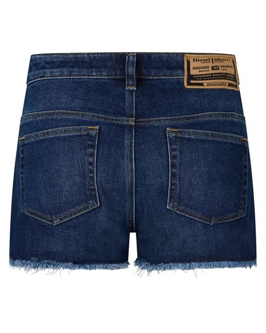 DIESEL Blue De-Rifty-Out Calzoncini Denim Shorts for men