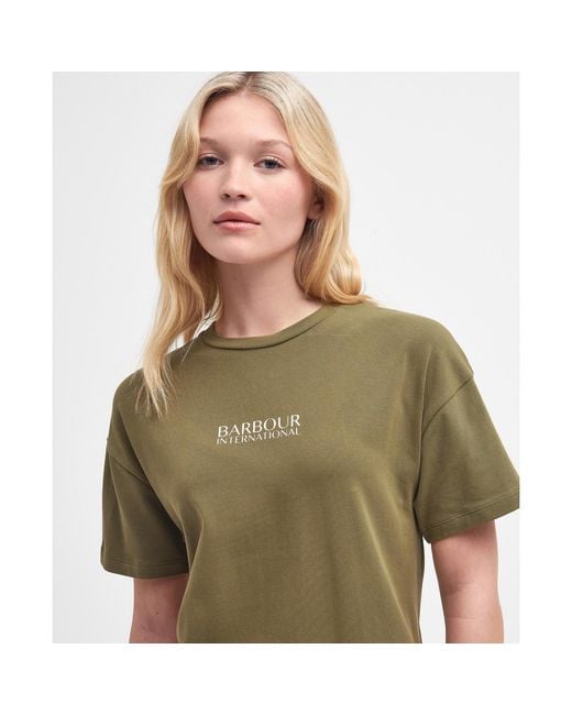 Barbour Green Sofia Midi Dress