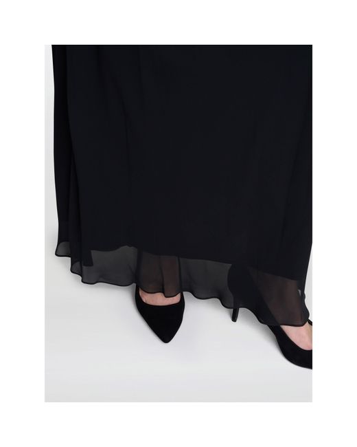 Gina Bacconi Blue Bernice Chiffon Maxi Skirt