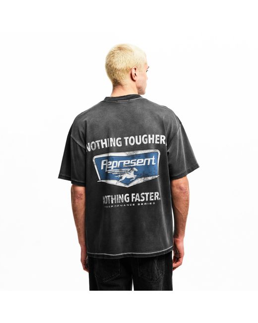 Represent Black Oversized T-Shirt for men