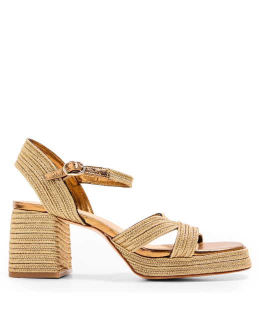 Castaner Metallic Heeled Sandals