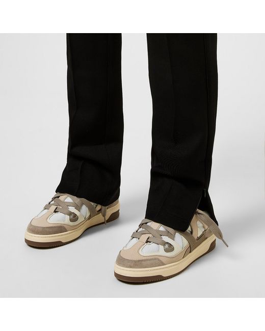 Represent White Panelled Canvas Chunky Sneakers for men