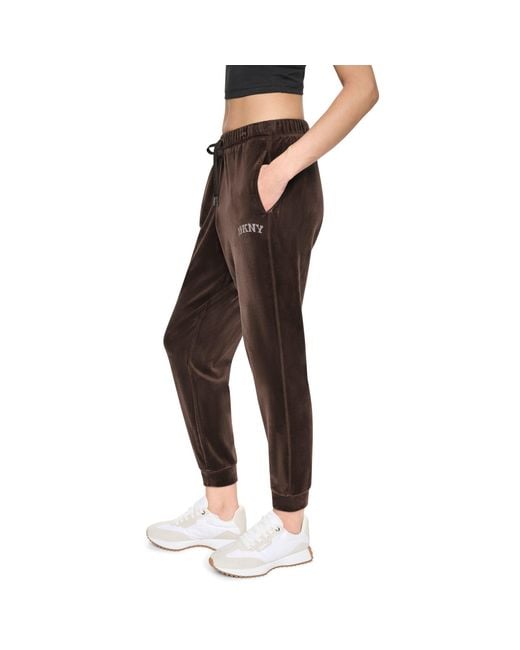 DKNY Black Velourdmt Jog Ld64