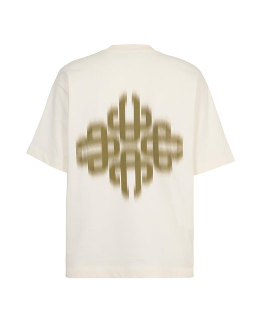 The Couture Club White Blurred Oversized Fit Oversized T-Shirt for men