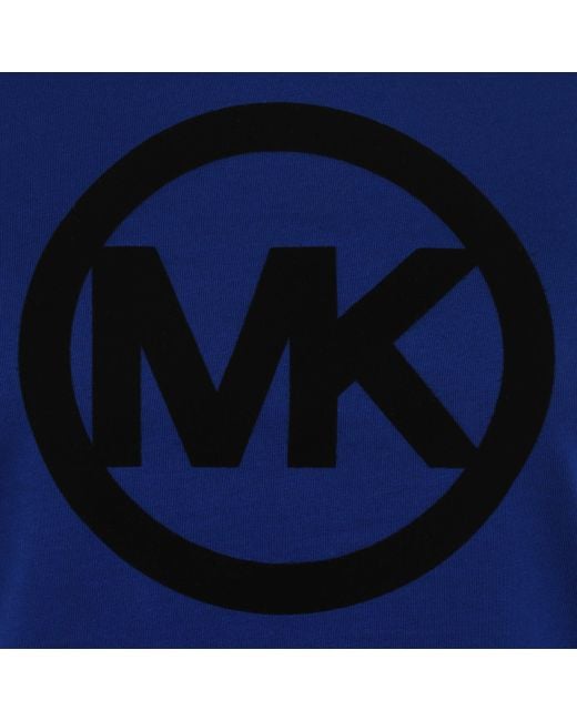MICHAEL Michael Kors Blue Circle Logo Flock T Shirt
