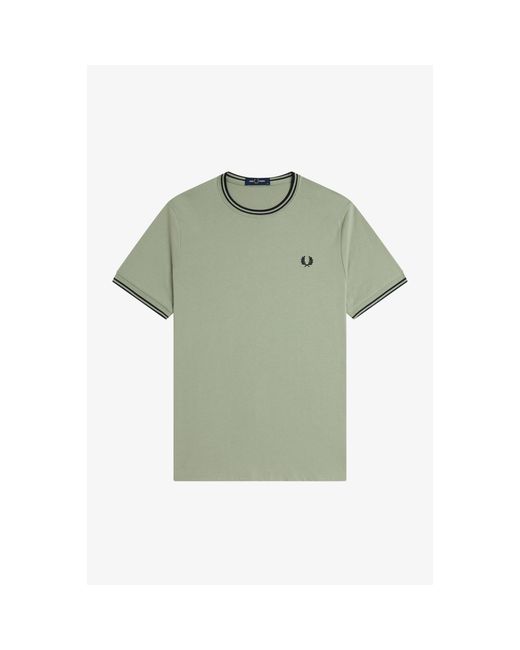 Fred Perry Green Twin Tipped T-Shirt for men