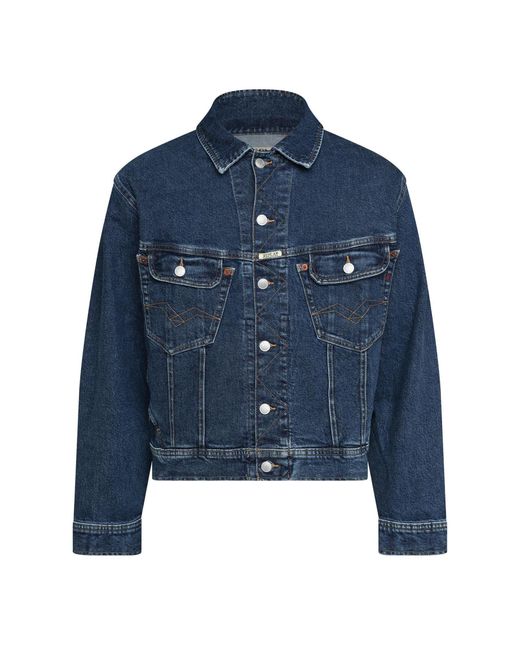 Replay Blue Comfort-Fit Jacket for men