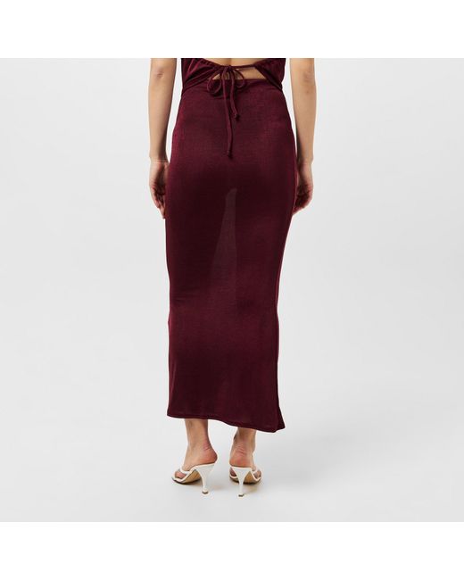 Missy Empire Red Column Skirt