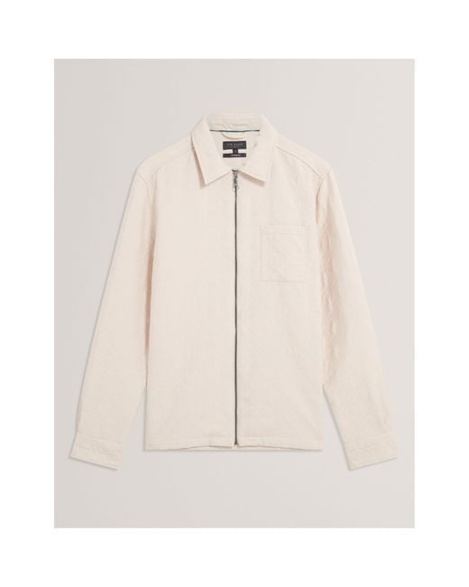 Ted Baker Natural Quilt Overshirt for men