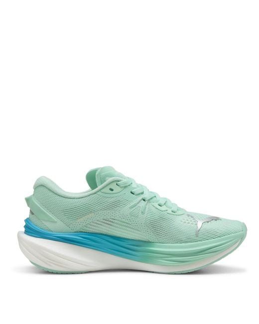 PUMA Green Deviate Nitro 3 Fade Road Running Shoes