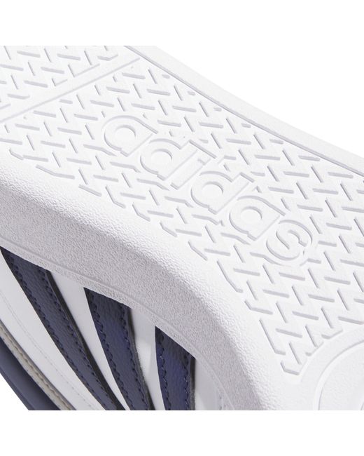 Adidas White Hoops 4.0 Mid Shoes for men