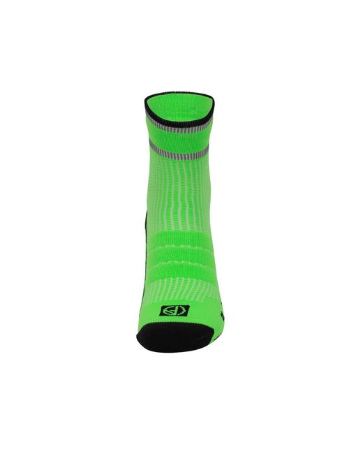 Absolute 360 Green Be Seen Performance Running Socks: Neon