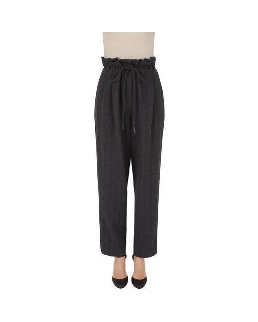 Emporio Armani Black High Rise Trousers