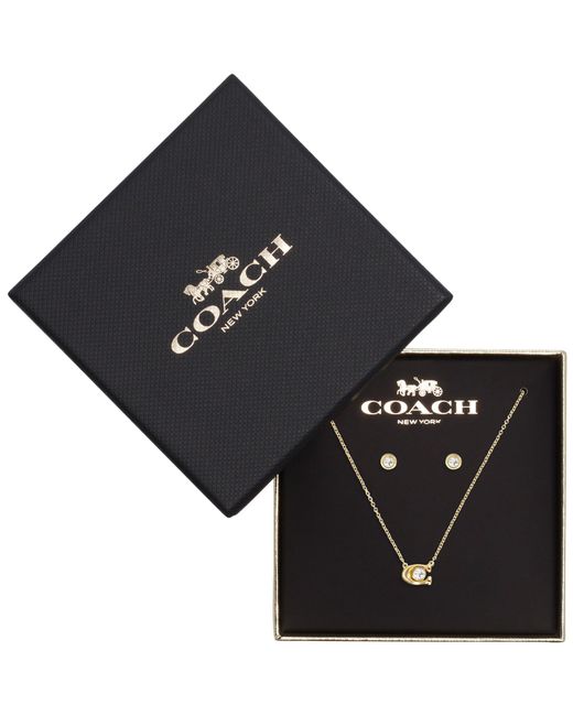 COACH Metallic Crystal Stone Set