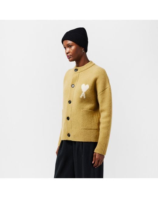 AMI Yellow Adc Cardigan