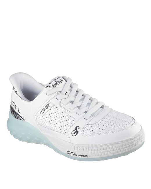 Skechers White Slip On Runners for men
