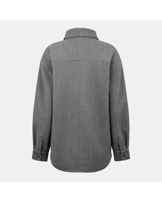 Jack Wills Gray Quilted Padded Overshirt