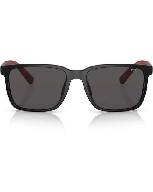 Polo Ralph Lauren Gray Rectangle Sunglasses for men