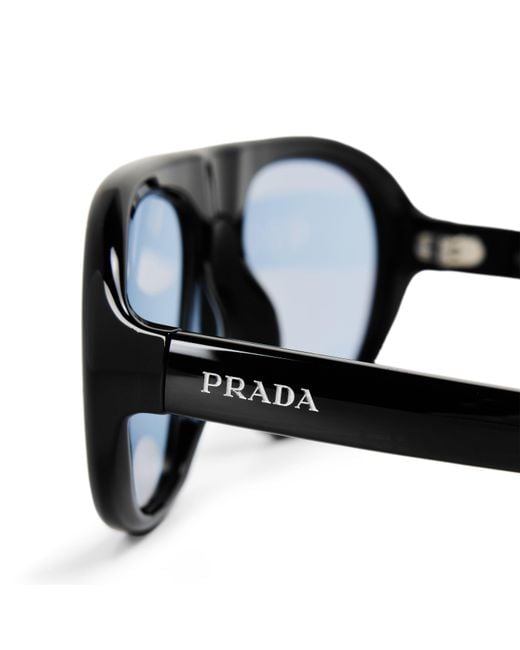 Prada Black 0Pr C05S Aviator Sunglasses for men