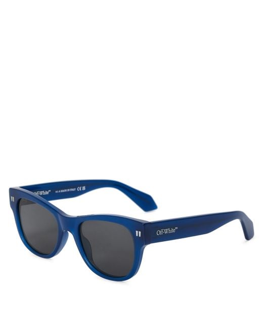 Off-White c/o Virgil Abloh Blue Square Sunglasses