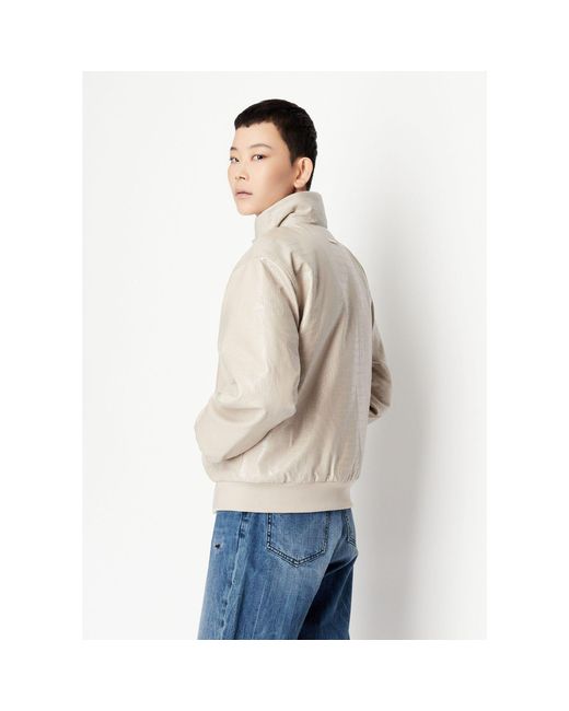 ARMANI EXCHANGE White Bomber Jacket