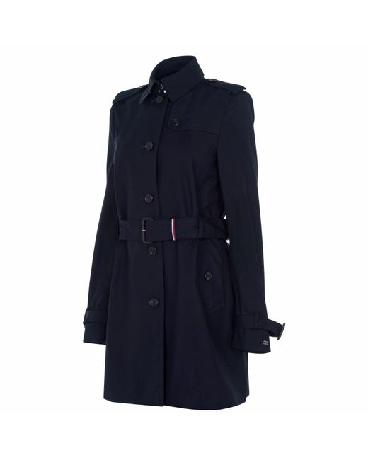 Tommy Hilfiger Blue Heritage Single Breasted Trench Coat