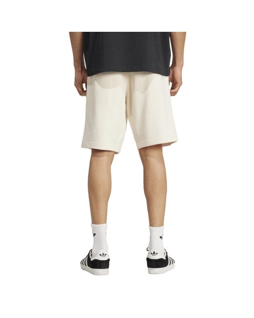 Adidas Originals White Fleece Jogger Shorts for men