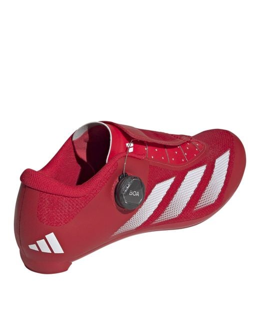 Adidas Red Tempo Stripes Boa Road Cycling Shoes for men