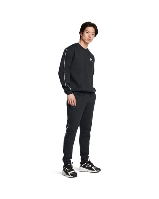 Under Armour Blue Icon Fleece Taping Sweatshirt for men