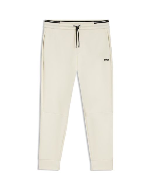 Boss Natural Soft Cotton-Blend Jogging Bottoms for men