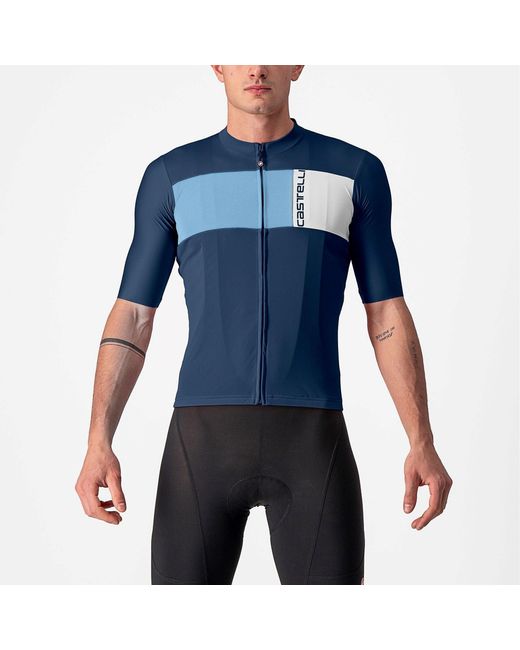 Castelli Blue Prologo 7 Short Sleeve Jersey for men