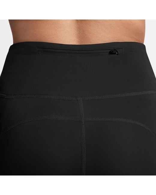 Nike Blue Swoosh Fast Mid-Rise 7/8 Leggings