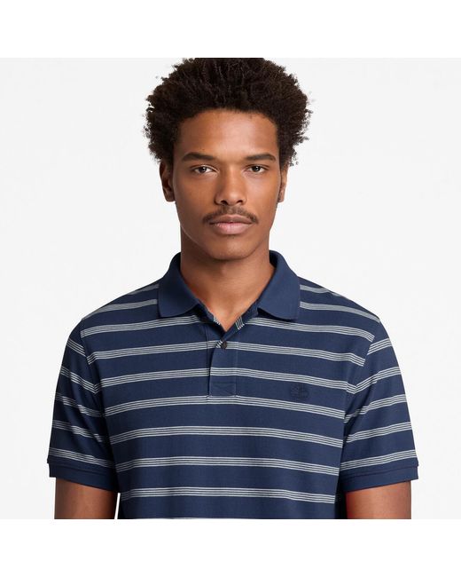 Timberland Blue Short Sleeve Polo Shirt for men
