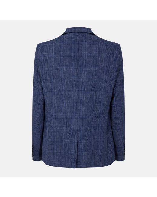 Ted Baker Blue Puppytooth Suit Jacket for men