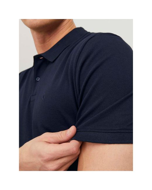 Jack & Jones Blue Short Sleeve Polo Shirt for men
