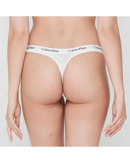 Calvin Klein White Carousel Thong