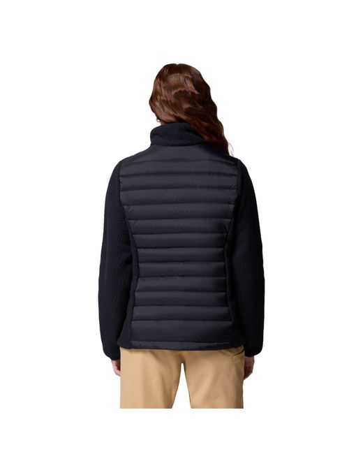 Columbia Black Weather-Resistant Lightweight Hybrid Jacket