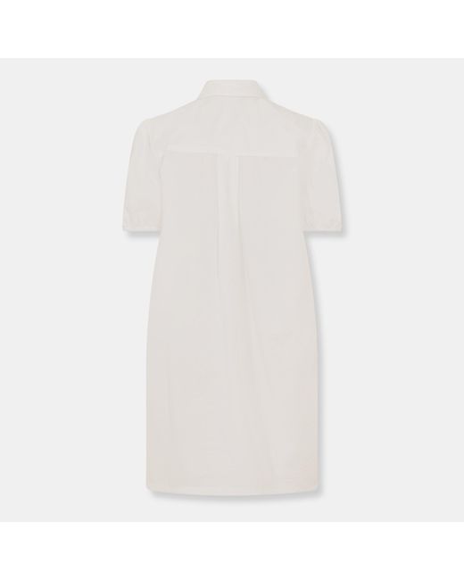 French Connection White Cambria Shirt Mini Dress